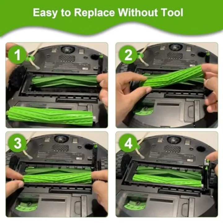 iRobot Roomba i7 i7+ i3 i3 + i4 i4+ i6 i6+ i8 i8+ E5 E6 E7 için 3 set fırça yedek parça
