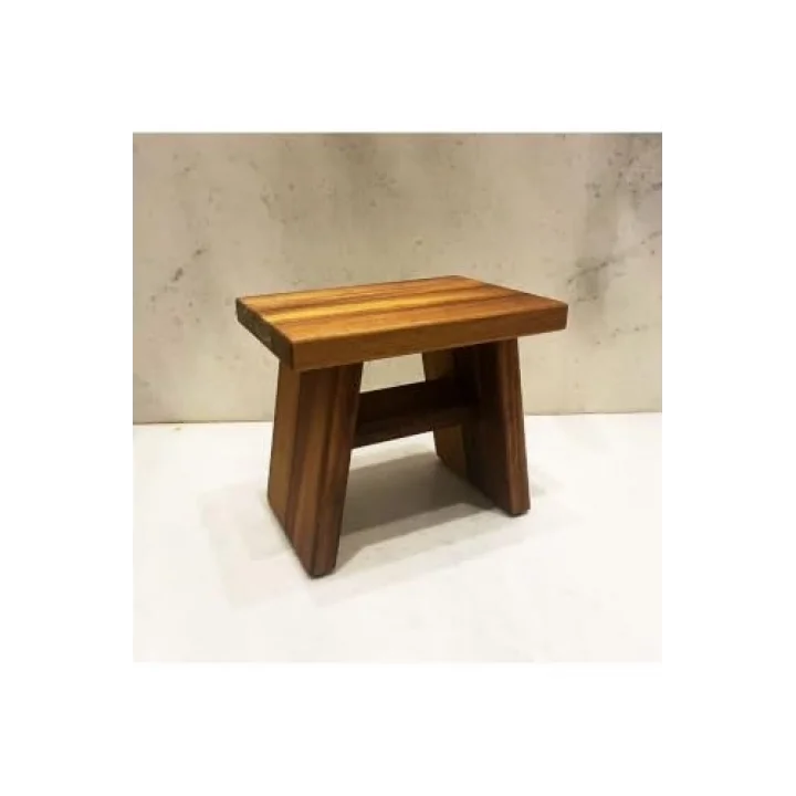 Iroko Ahşap Banyo Taburesi Oturak Step Tool (L)