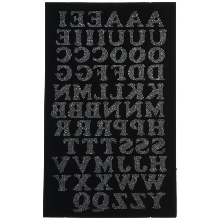 Iron-on Letters ütüyle yapıştırmak için harfler, siyah, 3/4 inç