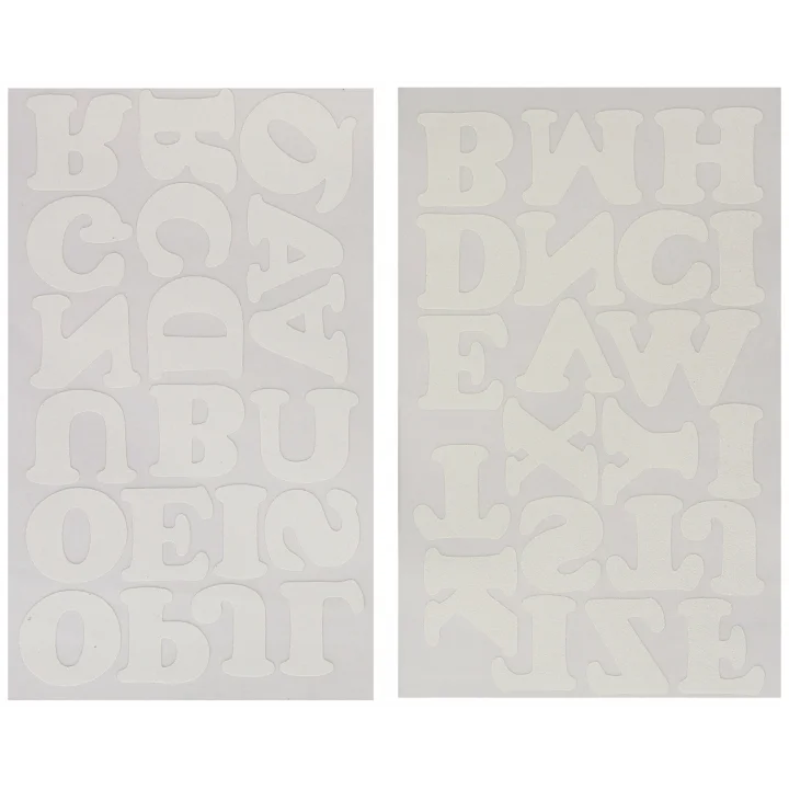 Iron-on Letters ütüyle yapıştırmak için harfler, siyah, 3/4 inç