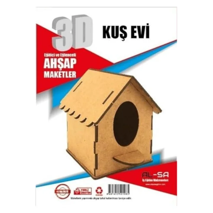 İş Teknik 3D Ahşap Maket Kuş Evi, 123578