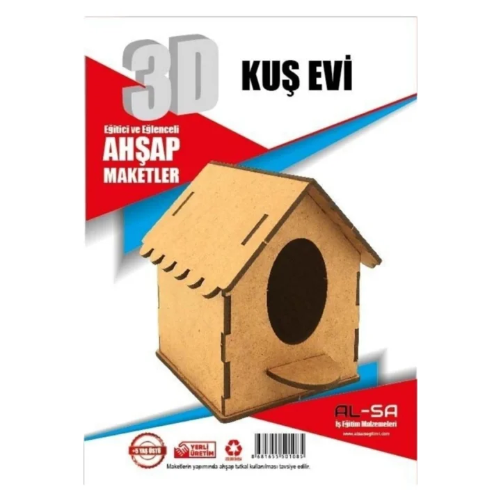 İş Teknik 3D Ahşap Maket Kuş Evi, 123578