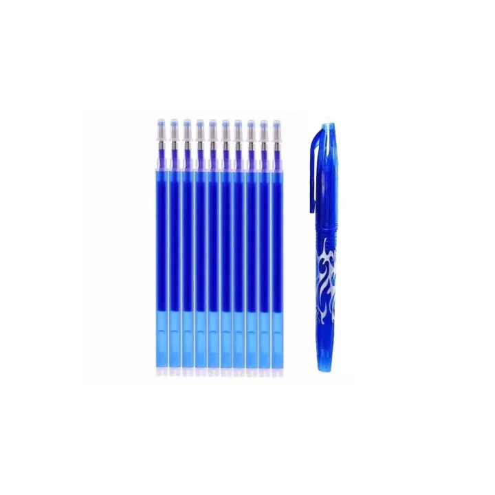 Isı Ile Uçan Silinebilen Refill Kalem Içi Ve Kalem 11 Adet (Kırmızı)