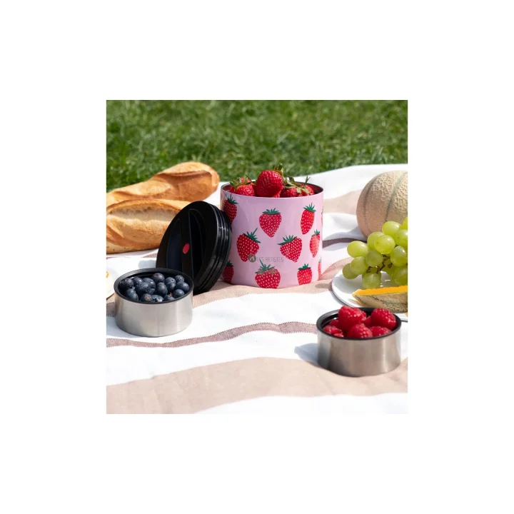 Isı Yalıtımlı Çelik Yemek Termosu 700ML Split Black 3+ Yaş Siyah