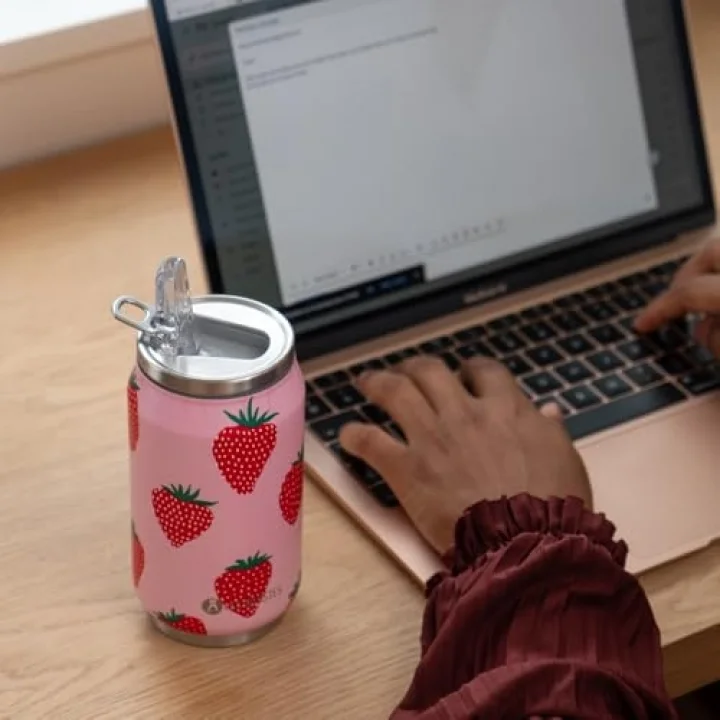 Isı Yalıtımlı Kutu Çelik Termos Matara 280ML Strawberry
