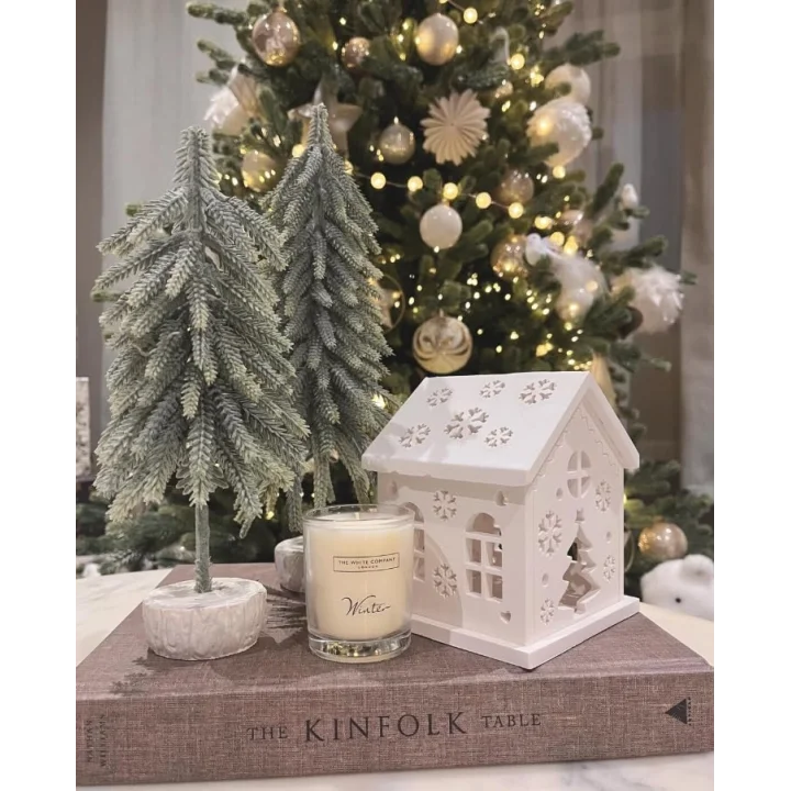 Işıltılı Dekoratif Tealight veya LED Tutucu Ev Modeli