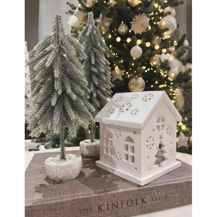 Işıltılı Dekoratif Tealight veya LED Tutucu Ev Modeli