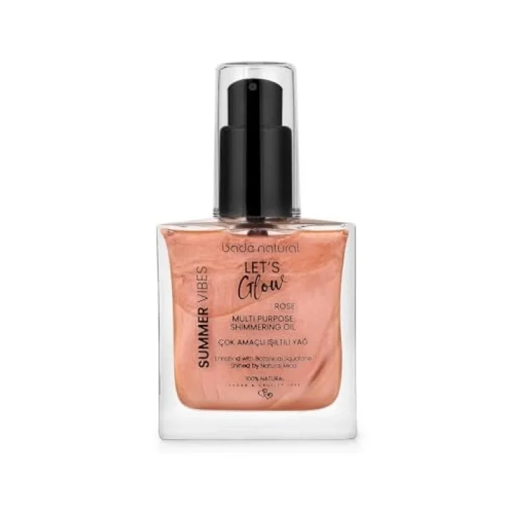 Işıltılı Yağ Rose 50 ml Bitkisel Skualan İçerikli Çok Amaçlı Nemlendirici