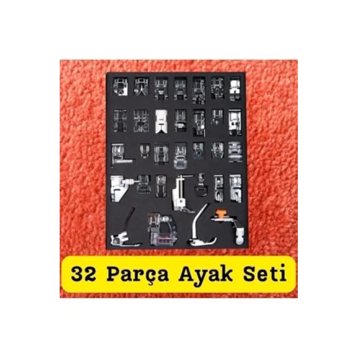 İşkur Makina Ev Tipi Aile Dikiş Makinası 32 Parça Ayak Seti, 21052021DS32