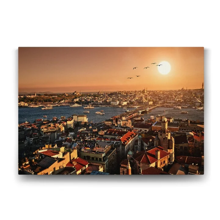 İstanbul Galata Manzara Tablosu - 100x70cm