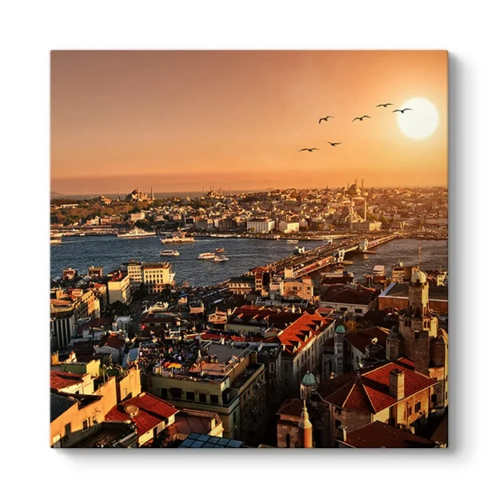 İstanbul Galata Manzara Tablosu 50 x 50