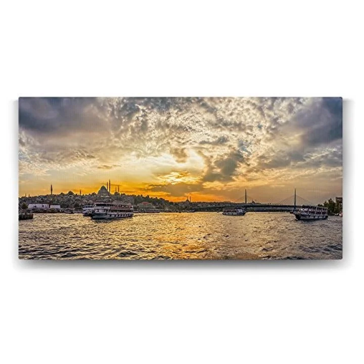 İstanbul Köprüsü Manzara Tablosu - 120x60cm