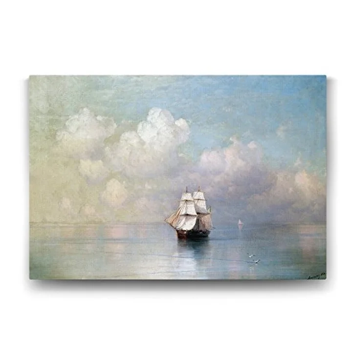 Ivan Ayvazovski - Calm Seas Tablosu - 125x80cm