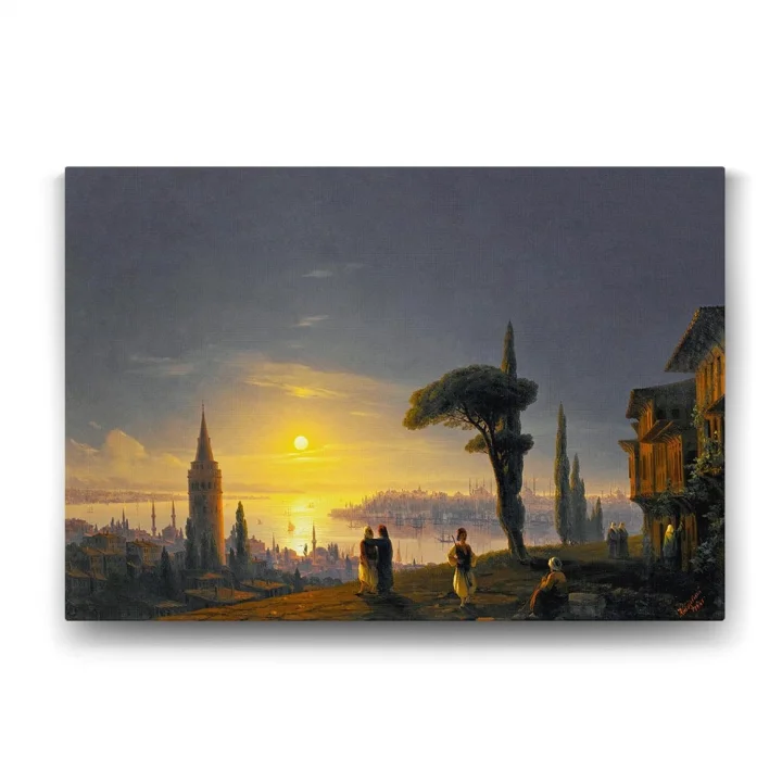 İvan Ayvazovski - Galata Kulesi Tablosu - 60x40cm