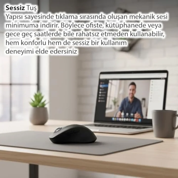 IWM-397T Kablosuz Mouse | 7D Sessiz Tuş 500mAh Şarjlı LED Gösterge Paneli 3200 DPI