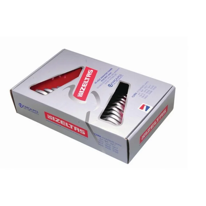 Mey İthalat® İzeltaş 0100 İki Ağız Anahtar Takımı Kısa Boy 8 Parça