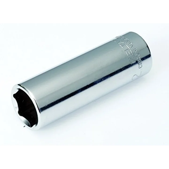 Izeltaş 1107064013 1/4 Altı Köşe Derin Lokma Anahtar, Krom, 13 Mm