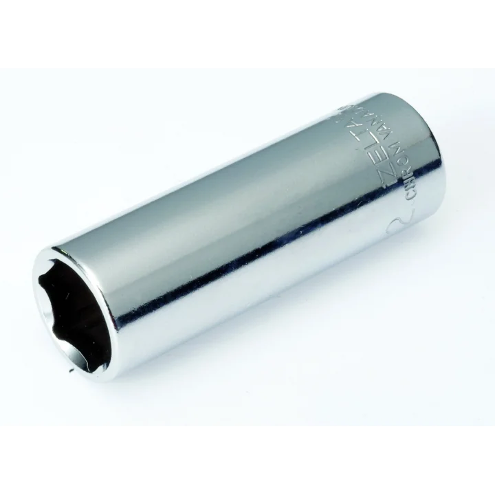 Izeltaş 1107064013 1/4 Altı Köşe Derin Lokma Anahtar, Krom, 13 Mm