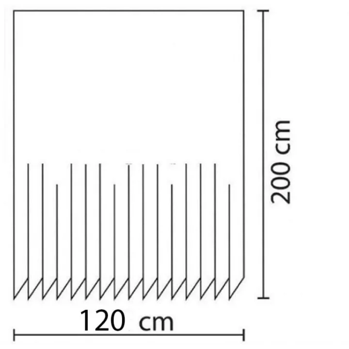 Jackline Banyo Duş Perdesi 10149 Tek Kanat 1x120x200