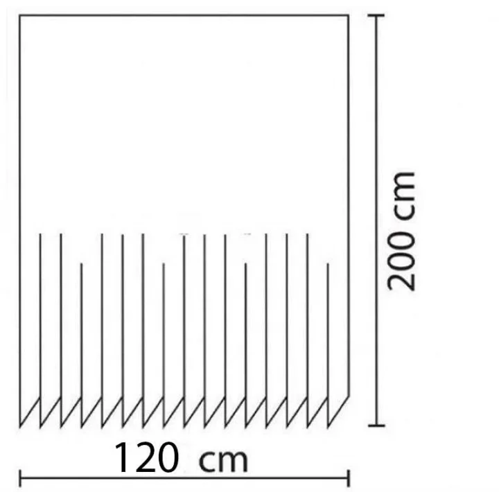 Jackline Banyo Duş Perdesi 6303 Tek Kanat 1x120x200