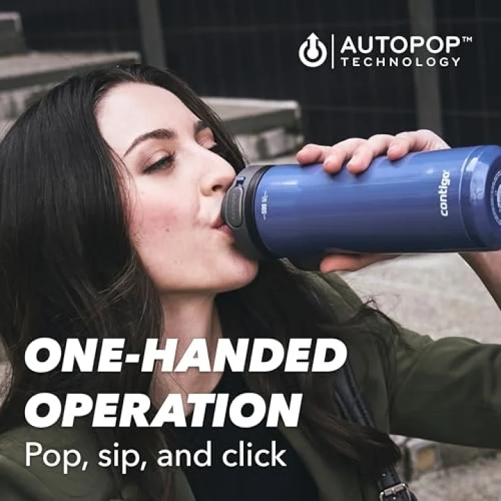 Jackson Autopop Soğuk Su Termosu 590 mL Siyah