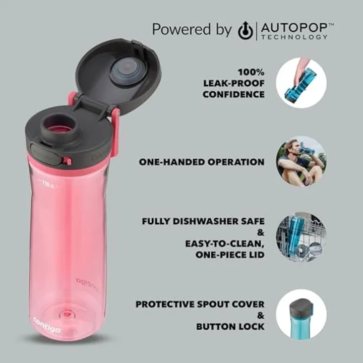 Jackson Autopop Tritan Suluk 720 mL Pembe