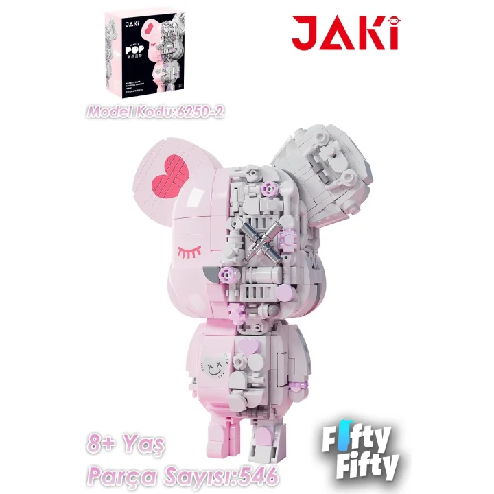 Jaki Maker Pop Mıknatıs Ayı -JK6250-2(546 Parça) Oyuncak Yapım Seti