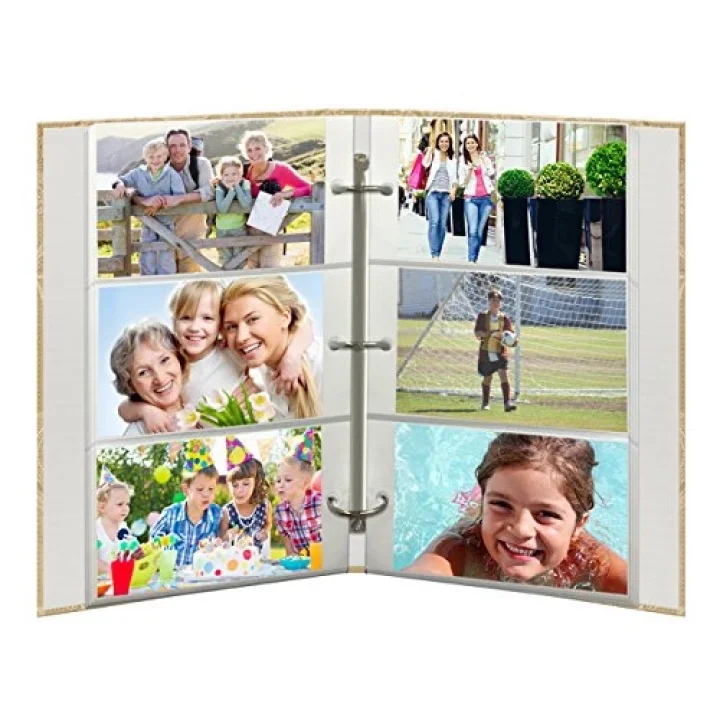(Jasmine) - 3-Ring Photo Album 300 Pockets Hold 4x6 Photos, Jasmine Design