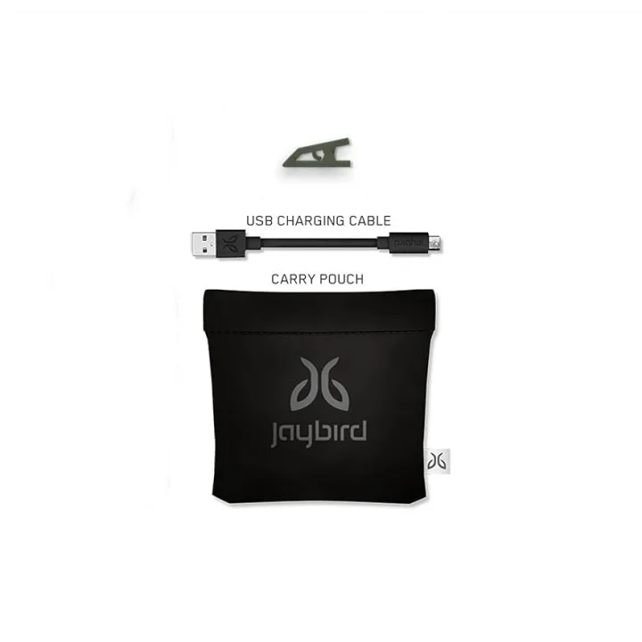 Jaybird Kulaklık Çantası + USB Şarj Kablosu + Yeşil Yaka Klipsi