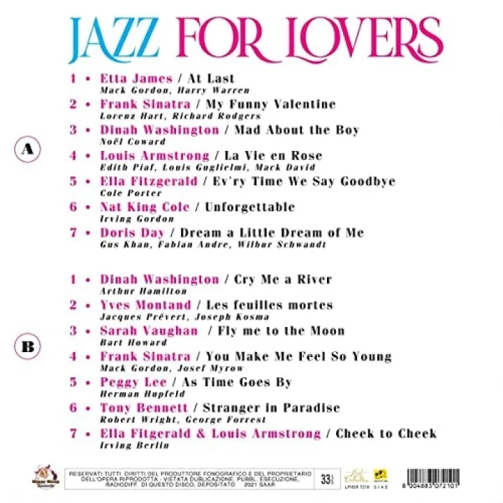 Jazz For Lovers Plak