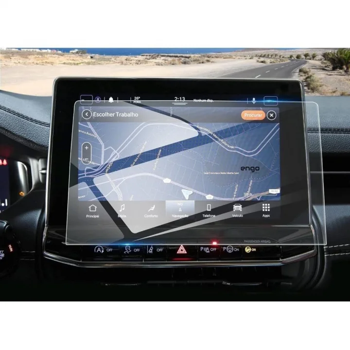 Jeep Compass Multimedya & Navigasyon 10.1 İnç İle Uyumlu Ekran Koruyucu Nano Şeffaf Parlak & Çizilmez