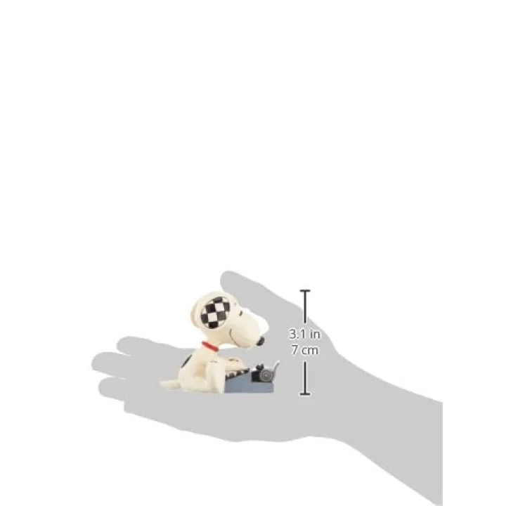 Jim Shore Peanuts Snoopy Yazma Minyatür Heykelcik, 7,5 cm, Çok Renkli