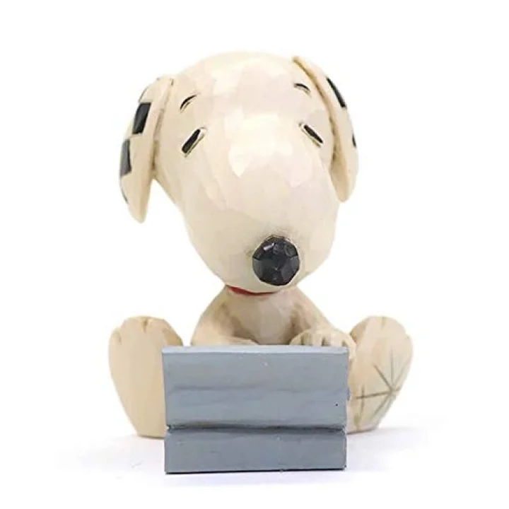 Jim Shore Peanuts Snoopy Yazma Minyatür Heykelcik, 7,5 cm, Çok Renkli