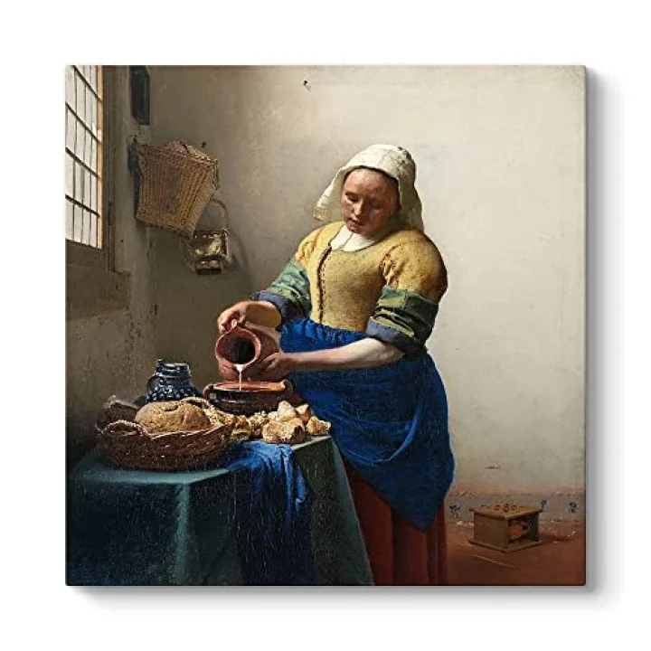 Johan Vermeer - Sütçü Kız Tablosu 80 x 80