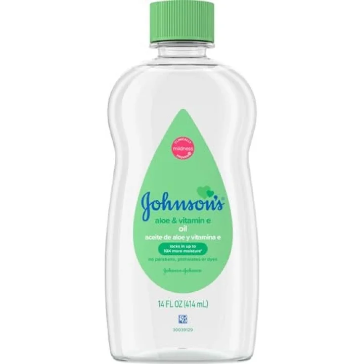 Johnson & Johnson Bebek Yağı, Aloe Vera & E Vitamini, Çok Renkli, 14 Fl Oz