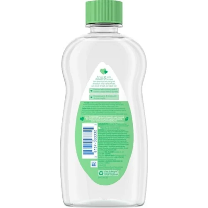 Johnson & Johnson Bebek Yağı, Aloe Vera & E Vitamini, Çok Renkli, 14 Fl Oz