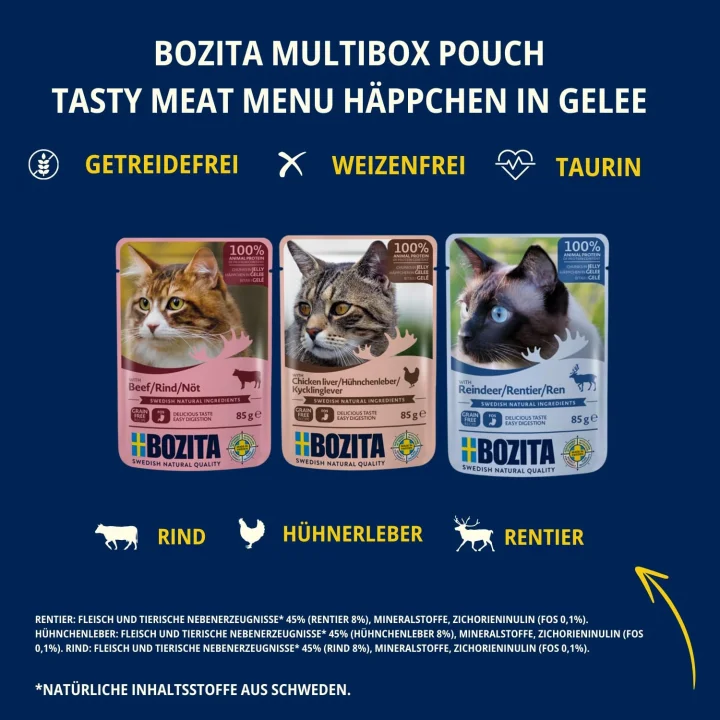 Jöle İçinde Etli Kedi Konservesi Multibox 12x85 gr