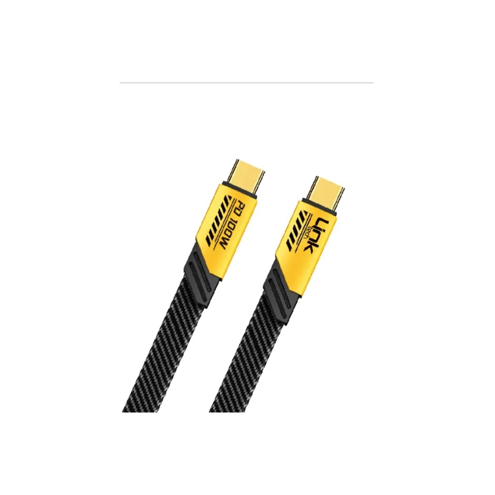 K472 Mecha Style Type-C to Type-C 100W 1.2mt Şarj Kablosu Sarı