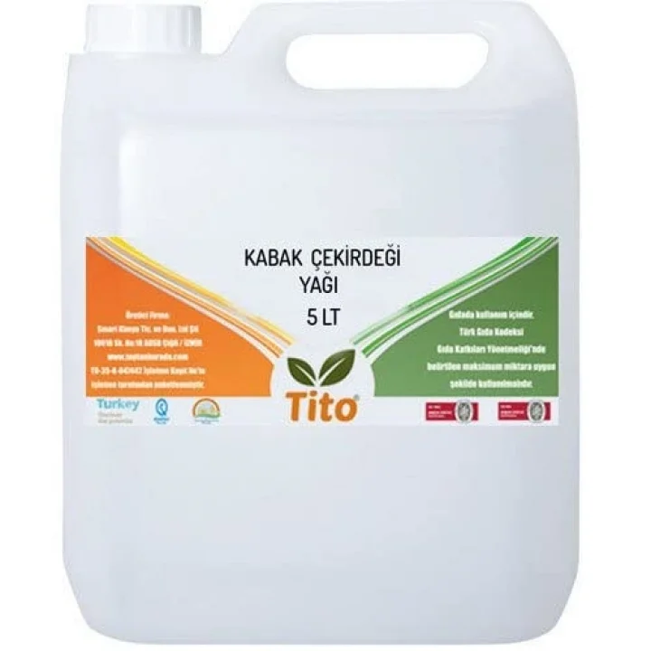 Kabak Çekirdeği Yağı Soğuk Sıkım 5 lt