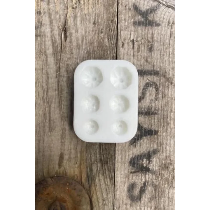 Kabak Mini Altılı Mum Kalıbı (Silikon)