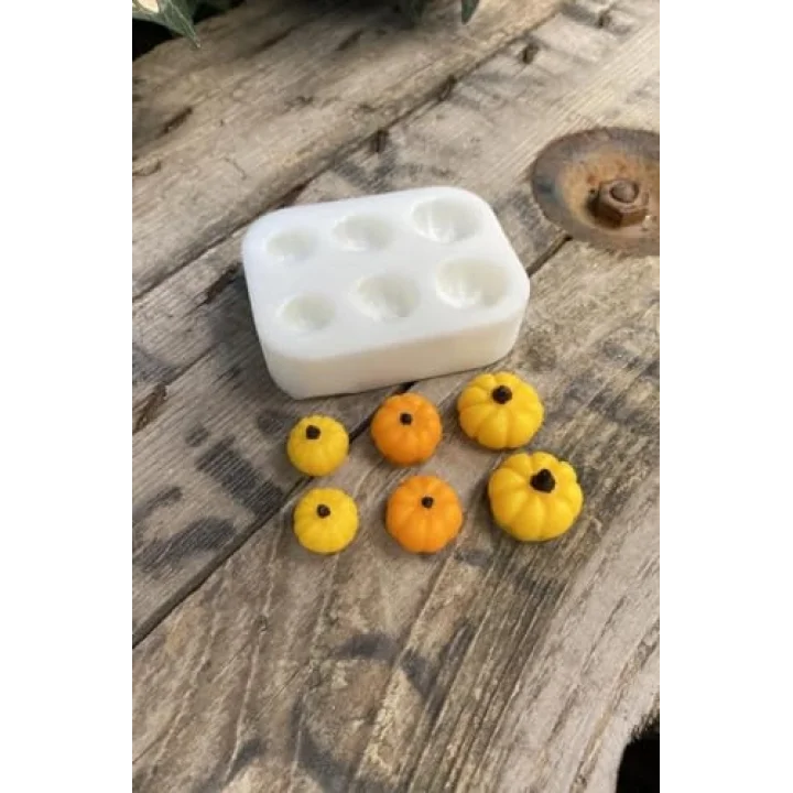 Kabak Mini Altılı Mum Kalıbı (Silikon)