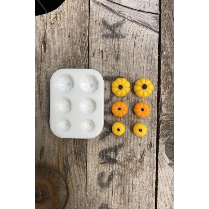 Kabak Mini Altılı Mum Kalıbı (Silikon)