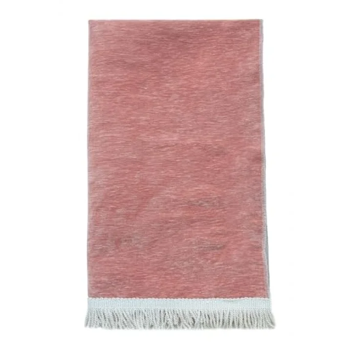 Kabe Desenli Örgü Püsküllü Şönil Seccade Pembe
