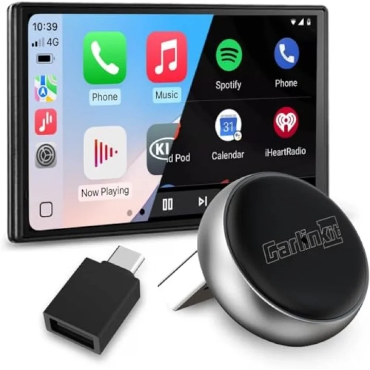 Kablosuz CarPlay ve Android Otomatik Adaptör - Mini Ultra 3 iPhone ve Android 11+, USB-A/Tip-C Tak ve Çalıştır, Hızlı Bağlantı, Çevrimiçi Yükseltme için Kablosuz Donglea OEM Kablolu