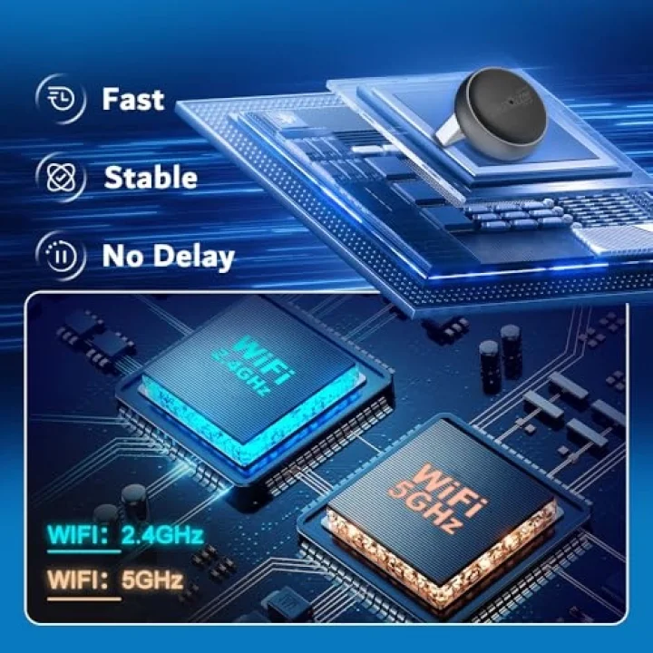 Kablosuz CarPlay ve Android Otomatik Adaptör - Mini Ultra 3 iPhone ve Android 11+, USB-A/Tip-C Tak ve Çalıştır, Hızlı Bağlantı, Çevrimiçi Yükseltme için Kablosuz Donglea OEM Kablolu