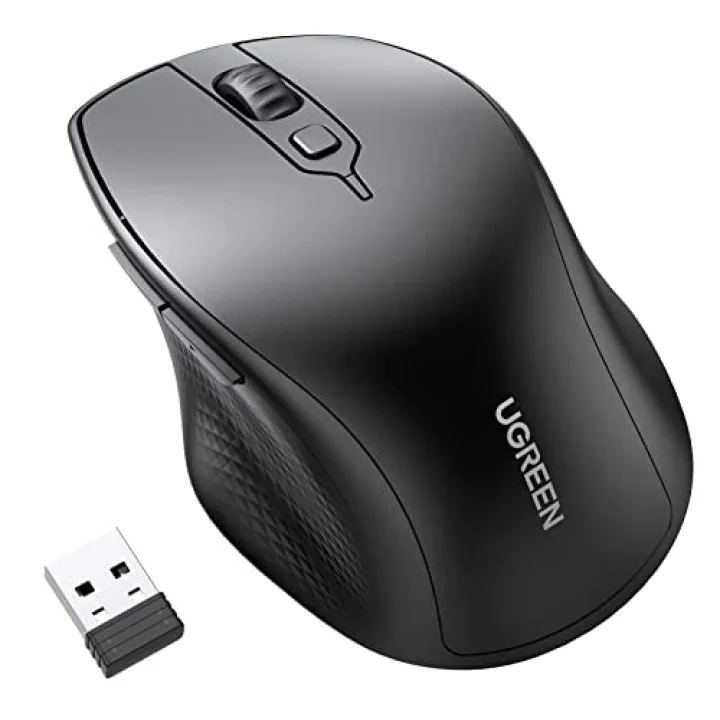 Kablosuz Ergonomik Fare, USB Alıcılı 2.4GHz 4000 DPI Sessiz İnce Kablosuz Bluetooth Fare, Tablet,PC,Dizüstü Bilgisayar ile Uyumlu.