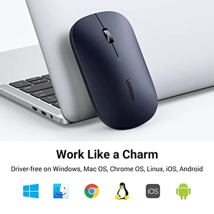 Kablosuz Fare, 2,4 Ghz Usb Bağlantısı, Maks. 4000 Dpi, 18 Ay Pil Ömrü. Pc, Mac, Dizüstü Bilgisayar, Windows 11, 10, 8.1, 7, Macos, Linux Ile Uyumlu (Siyah)