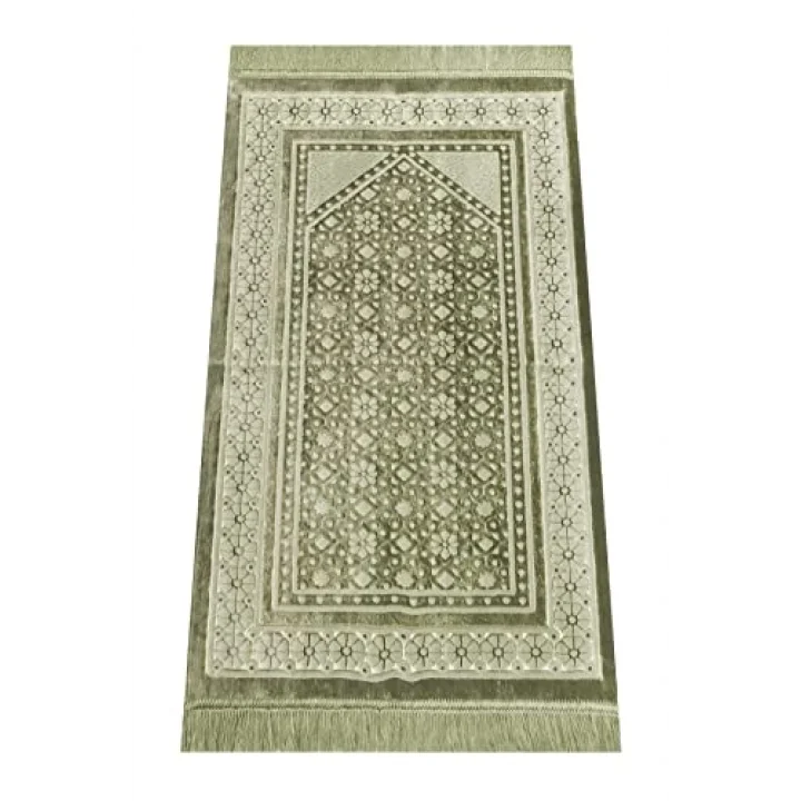 Kadife İnci Seccade Velvet Pearl (Yeşil)