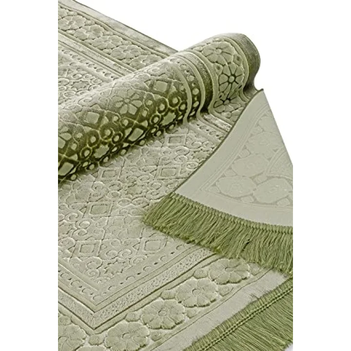 Kadife İnci Seccade Velvet Pearl (Yeşil)