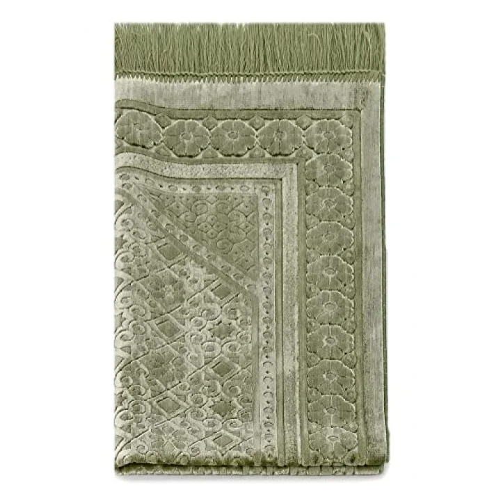 Kadife İnci Seccade Velvet Pearl (Yeşil)